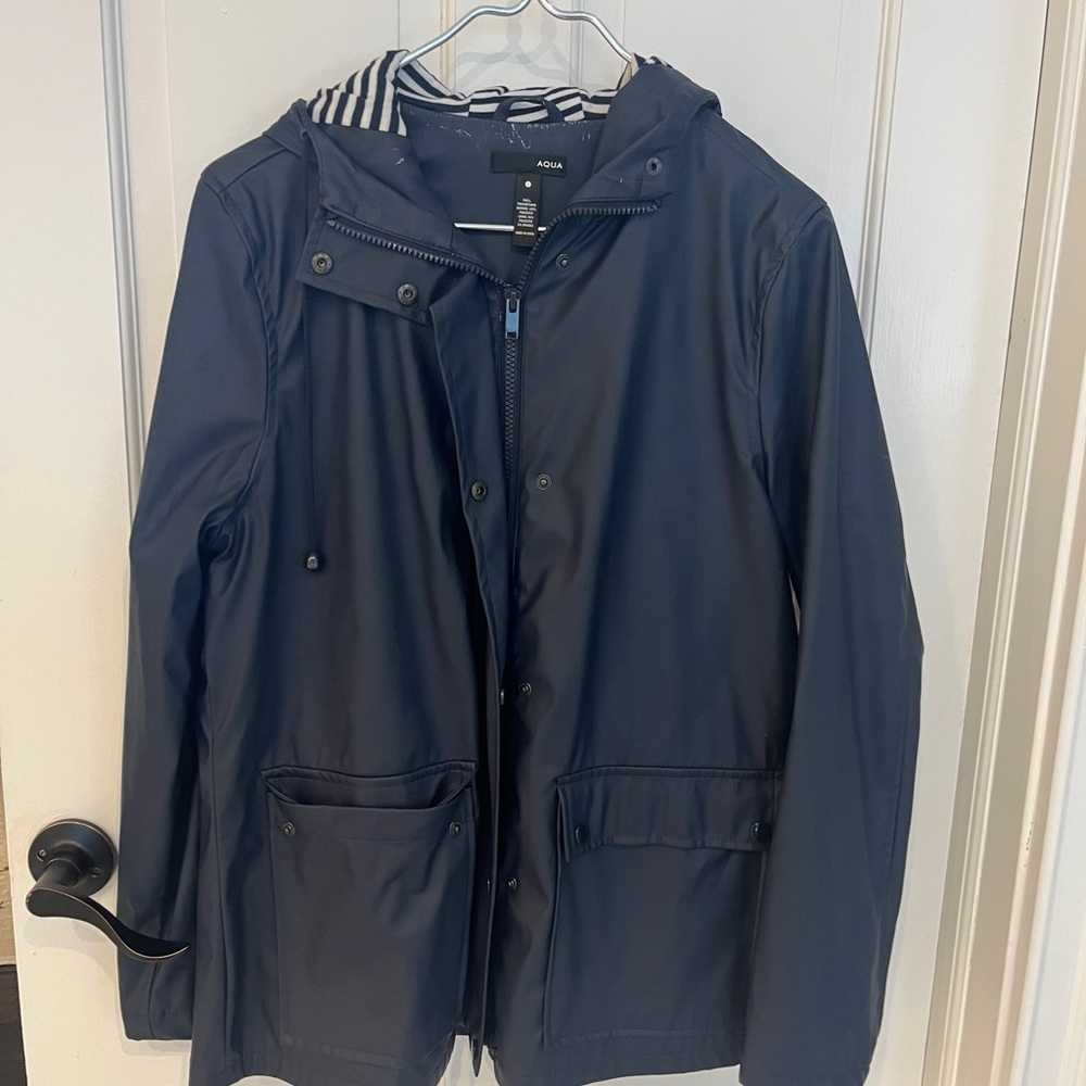 Aqua Navy Rain Jacket